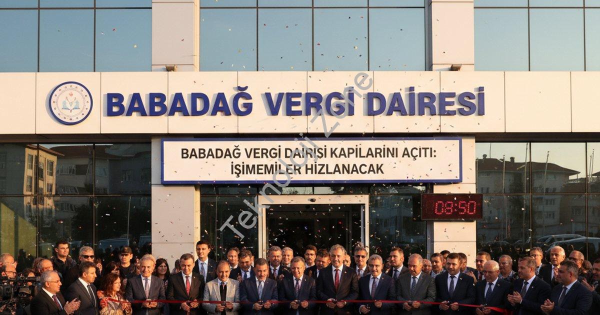"Babadağ Vergi Dairesi kapılarını açtı: İşlemler hızlanacak" başlıklı haber için fotorealistik, prof