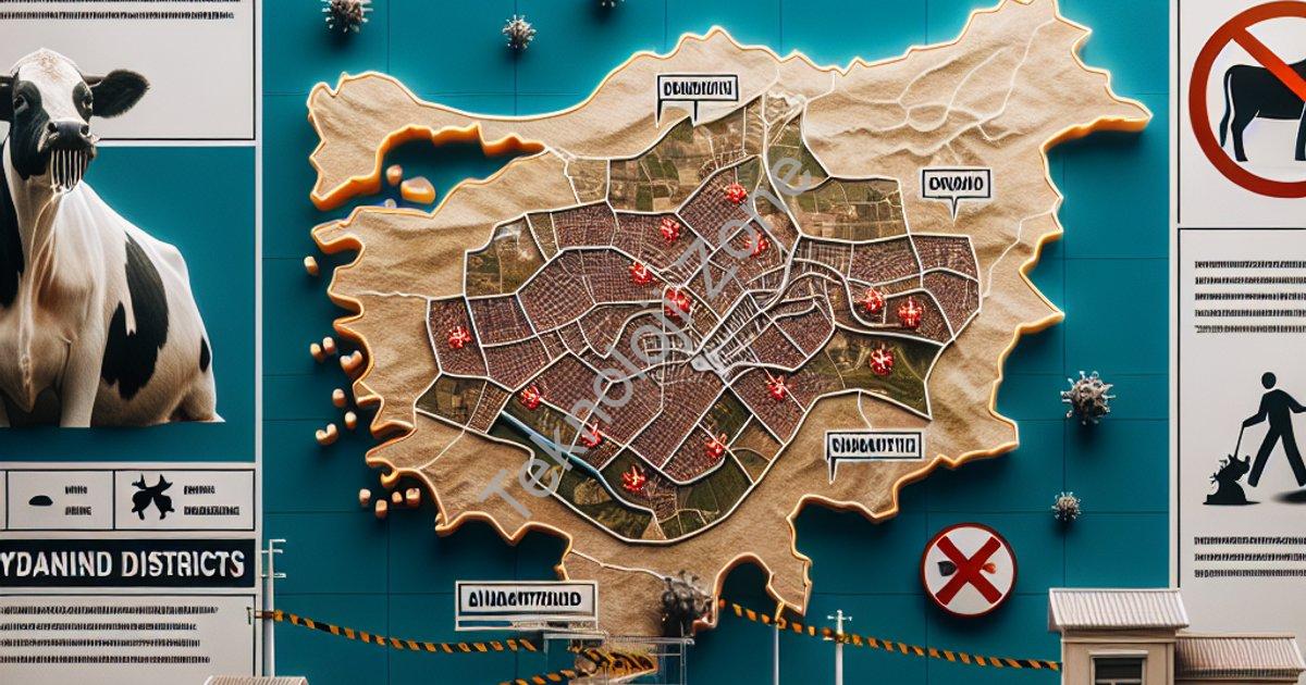 "Aydın Kuyucak'ta Şap Hastalığı Alarmı: 20 Mahallede Karantina Başladı" başlıklı haber için fotoreal