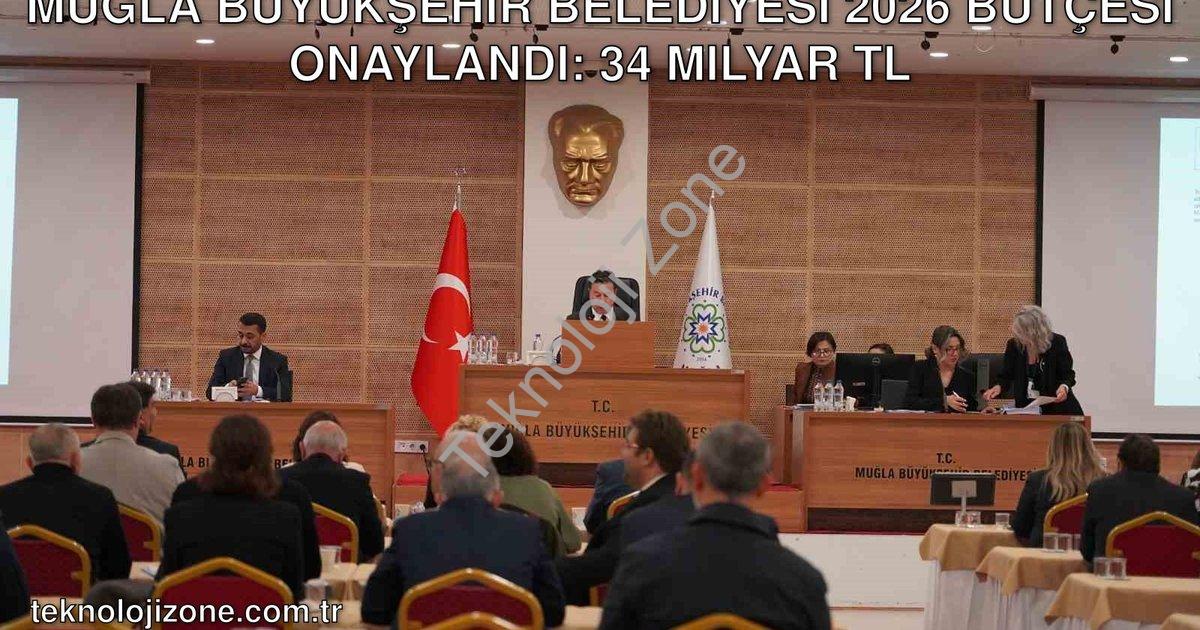 "Muğla Büyükşehir Belediyesi 2026 Bütçesi Onaylandı: 34 Milyar TL" başlıklı haber için fotorealistik