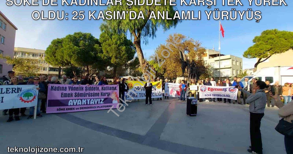 "Söke'de Kadınlar Şiddete Karşı Tek Yürek Oldu: 25 Kasım'da Anlamlı Yürüyüş" başlıklı haber için fot