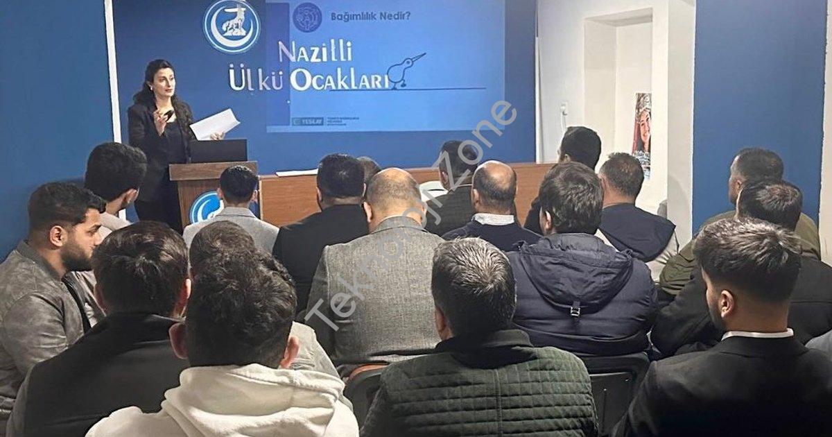 "Nazilli'de Gençlere Hayati Uyarı: Madde Bağımlılığı Semineri" başlıklı haber için fotorealistik, pr