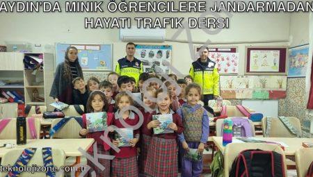 Aydın’da Minik Öğrencilere Jandarmadan Hayati Trafik Dersi