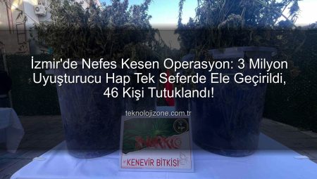 İzmir’de Nefes Kesen Operasyon: 3 Milyon Uyuşturucu Hap Tek Seferde Ele Geçirildi, 46 Kişi Tutuklandı!