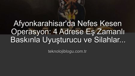 Afyonkarahisar’da Nefes Kesen Operasyon: 4 Adrese Uyuşturucu ve Silah Baskını!
