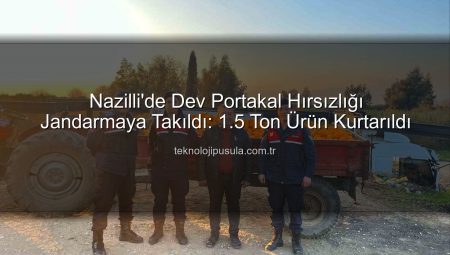 Nazilli’de Dev Portakal Hırsızlığı Jandarmaya Takıldı: 1.5 Ton Ürün Kurtarıldı