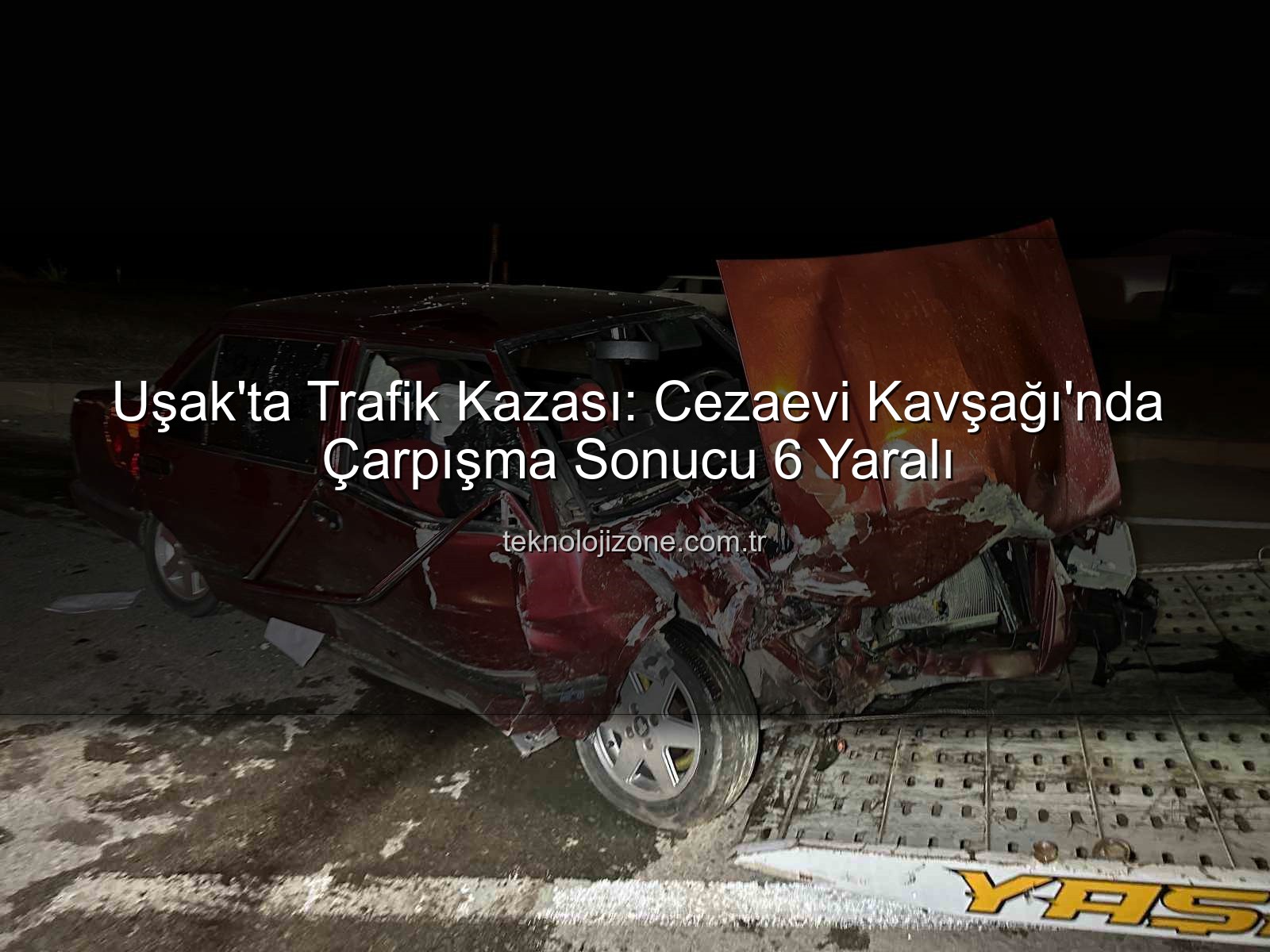 Uşak trafik kazası - Uşak'ta Trafik Kazası: Cezaevi Kavşağı'nda Çarpışma Sonucu 6 Yaralı