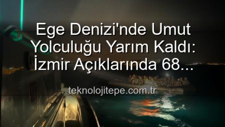 İzmir Sahilleri Yine Hareketliydi: 68 Düzensiz Göçmen Ekiplerce Kurtarıldı