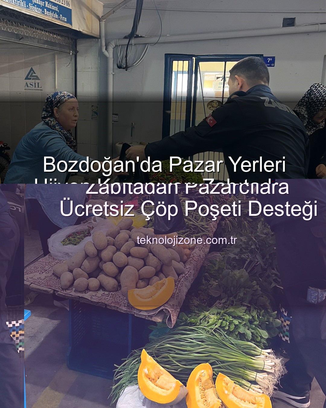 çöp poşeti desteği - Bozdoğan'da Hijyen Hamlesi: Zabıtadan Pazarcılara Ücretsiz Çöp Poşeti Desteği