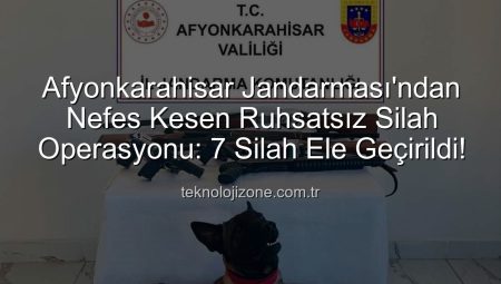 Afyonkarahisar Jandarması’ndan Nefes Kesen Ruhsatsız Silah Operasyonu: 7 Silah Ele Geçirildi!